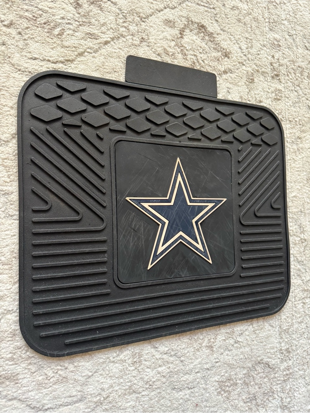 Dallas Cowboys Star Black Rubber Floor Mat with Team Star Emblem Utility Car Mat